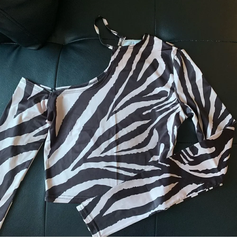 BROWN PINK ANIMAL PRINT BLOUSE - Picture 5 of 5